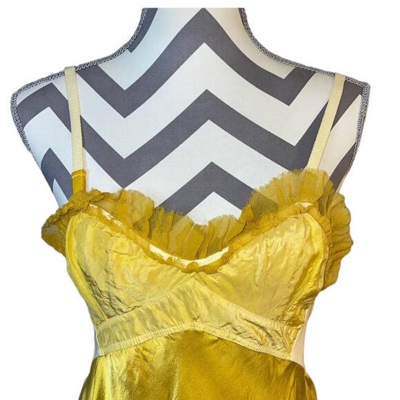 NWT Eairth Anthropologie Boho Dreamer Organic Silk Yellow Lemonata Dress… - Picture 2 of 8